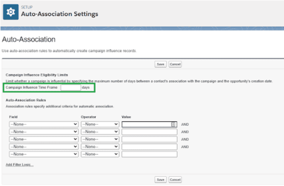 Auto-Association Settings | Salesforce